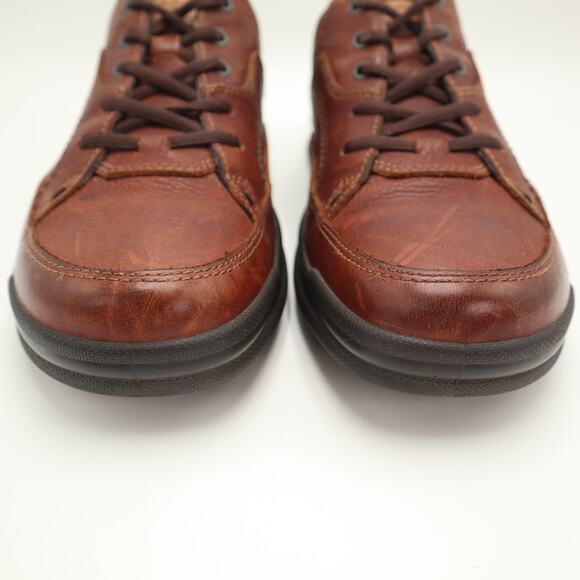 Ecco Howell Tie Sneakers Shoes Brown Leather Walking Mens Size 12 US 46 EU main image 9